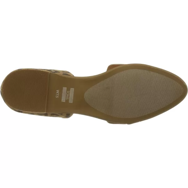TOMS Womens Jutti Dorsay Slip On Flats Casual  BeigeTanLeopard Print