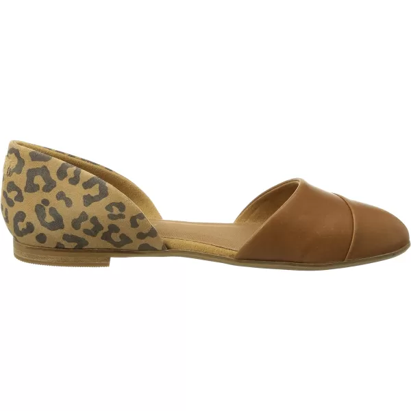 TOMS Womens Jutti Dorsay Slip On Flats Casual  BeigeTanLeopard Print