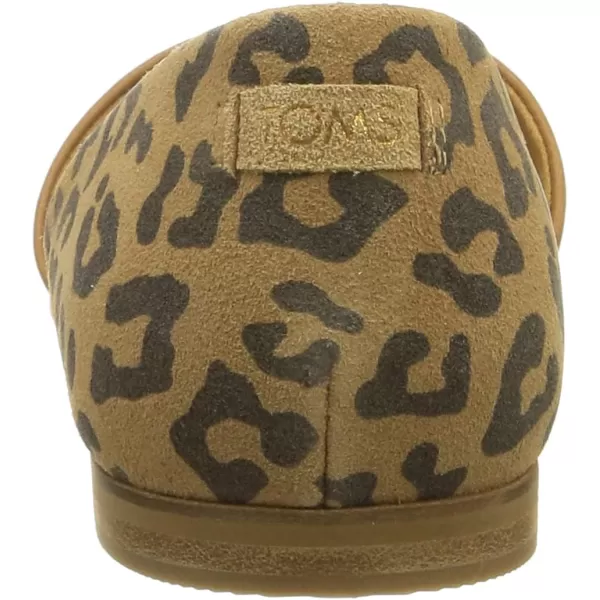 TOMS Womens Jutti Dorsay Slip On Flats Casual  BeigeTanLeopard Print