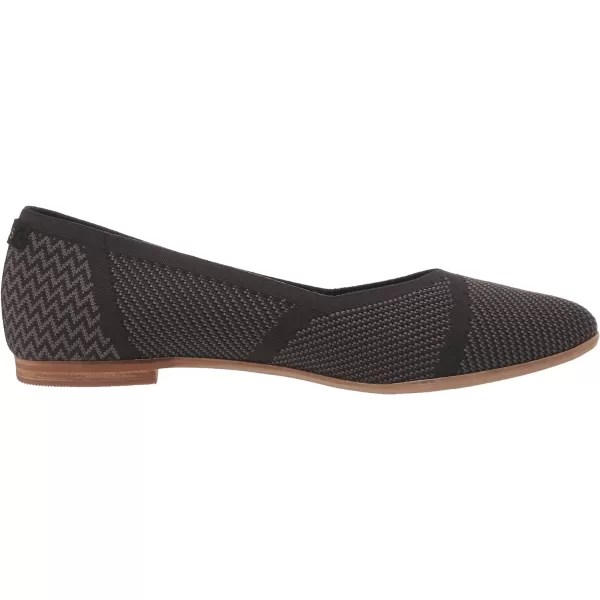 TOMS Womens Jutti Neat Slip On Flats Casual  WhiteBlack Repreve Knit