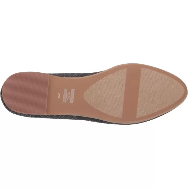TOMS Womens Jutti Neat Slip On Flats Casual  WhiteBlack Repreve Knit