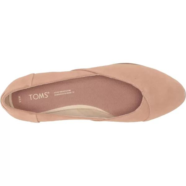 TOMS Womens Jutti Neat Slip On Flats Casual  WhiteBuck Brown