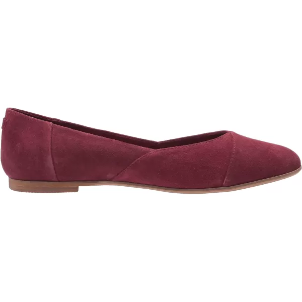 TOMS Womens Jutti Neat Slip On Flats Casual  WhiteBurgundy