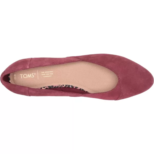 TOMS Womens Jutti Neat Slip On Flats Casual  WhiteBurgundy