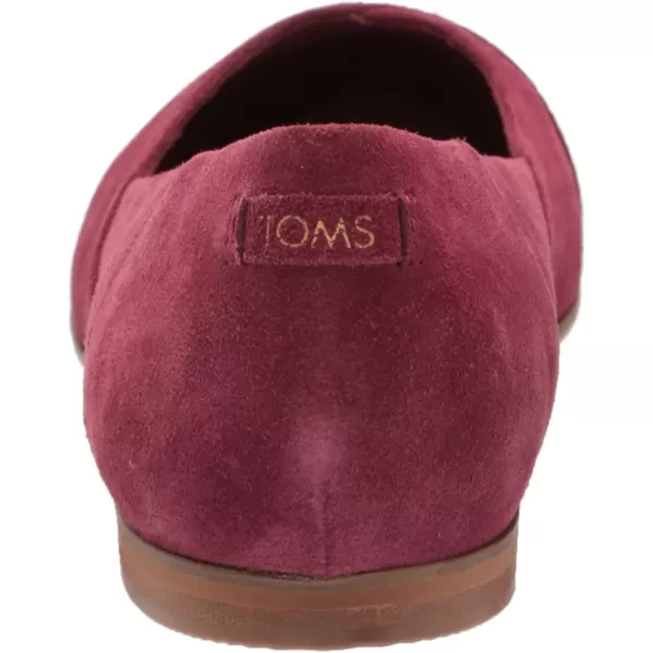 TOMS Womens Jutti Neat Slip On Flats Casual  WhiteBurgundy