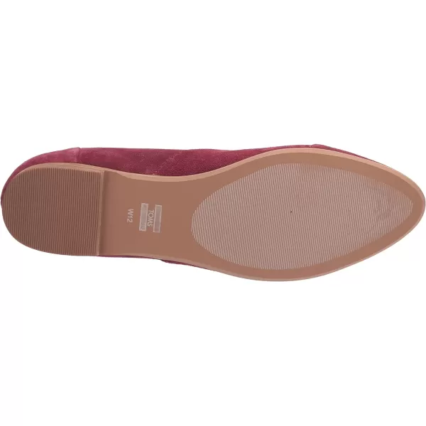 TOMS Womens Jutti Neat Slip On Flats Casual  WhiteBurgundy