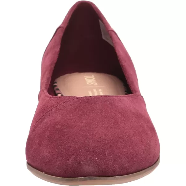 TOMS Womens Jutti Neat Slip On Flats Casual  WhiteBurgundy