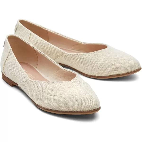 TOMS Womens Jutti Neat Slip On Flats Casual  WhiteDark Natural Metallic