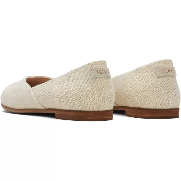 TOMS Womens Jutti Neat Slip On Flats Casual  WhiteDark Natural Metallic