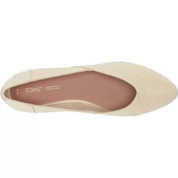 TOMS Womens Jutti Neat Slip On Flats Casual  WhiteDark Natural Metallic