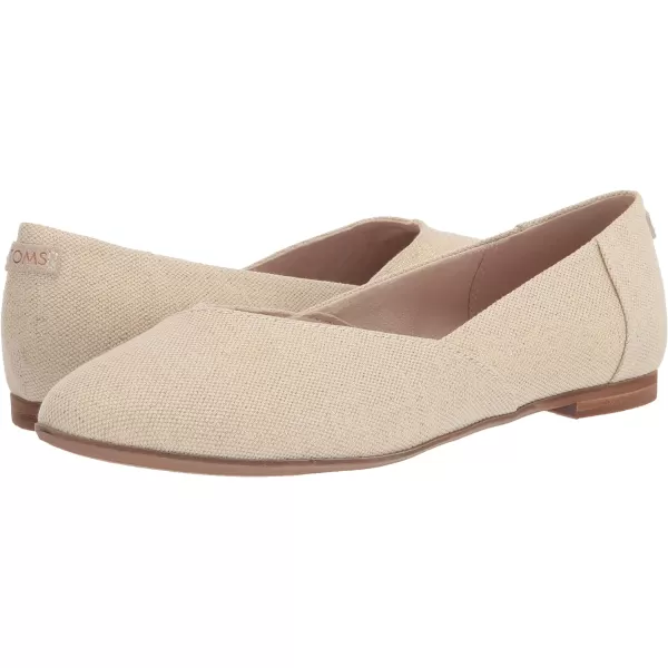 TOMS Womens Jutti Neat Slip On Flats Casual  WhiteDark Natural Metallic