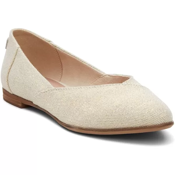 TOMS Womens Jutti Neat Slip On Flats Casual  WhiteDark Natural Metallic