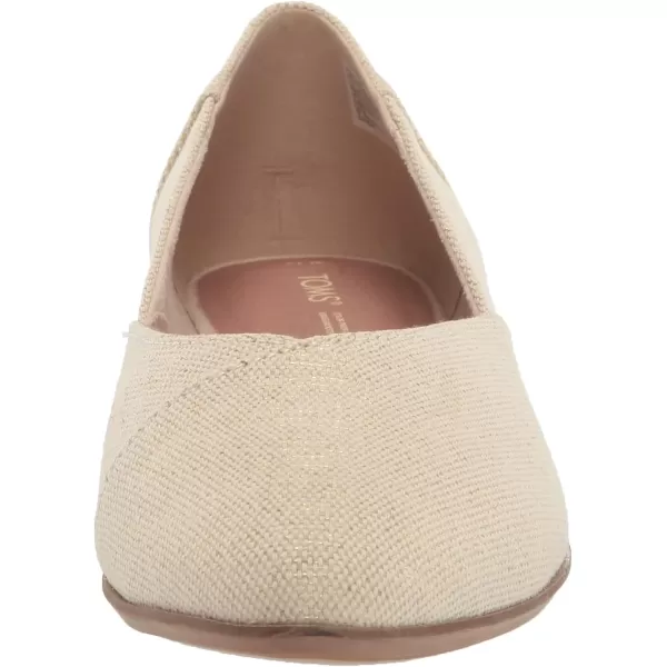 TOMS Womens Jutti Neat Slip On Flats Casual  WhiteDark Natural Metallic