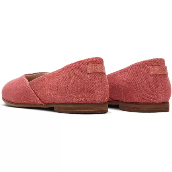 TOMS Womens Jutti Neat Slip On Flats Casual  WhiteFaded Rose Metallic