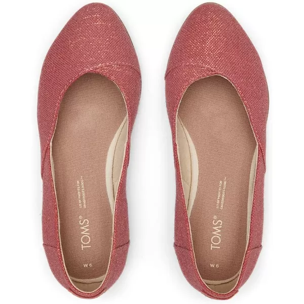 TOMS Womens Jutti Neat Slip On Flats Casual  WhiteFaded Rose Metallic