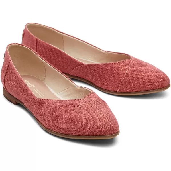 TOMS Womens Jutti Neat Slip On Flats Casual  WhiteFaded Rose Metallic