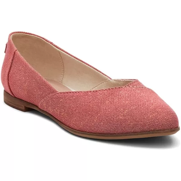 TOMS Womens Jutti Neat Slip On Flats Casual  WhiteFaded Rose Metallic