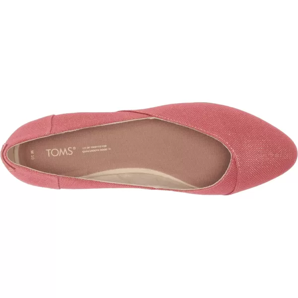 TOMS Womens Jutti Neat Slip On Flats Casual  WhiteFaded Rose Metallic
