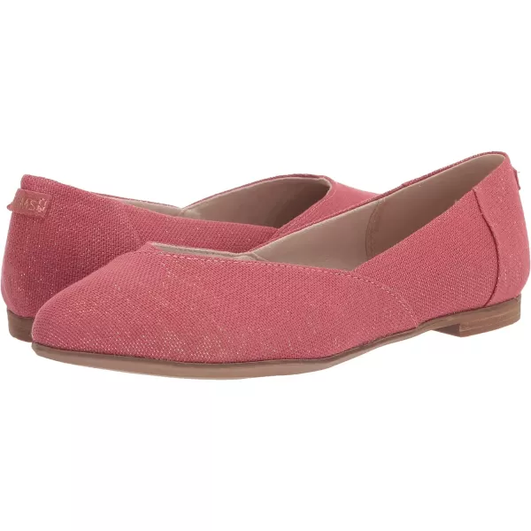 TOMS Womens Jutti Neat Slip On Flats Casual  WhiteFaded Rose Metallic