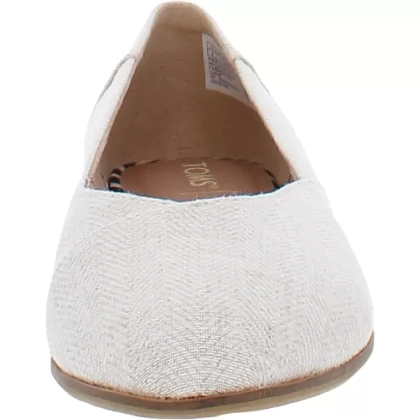 TOMS Womens Jutti Neat Slip On Flats Casual  WhiteNatural