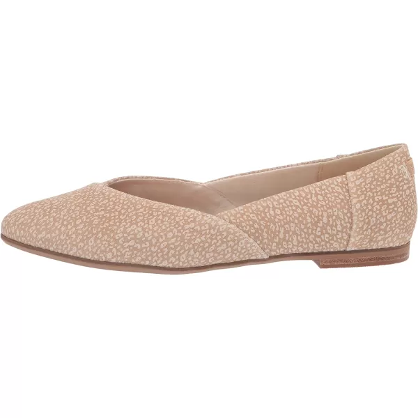 TOMS Womens Jutti Neat Slip On Flats Casual  WhiteNatural Mini Leopard Print