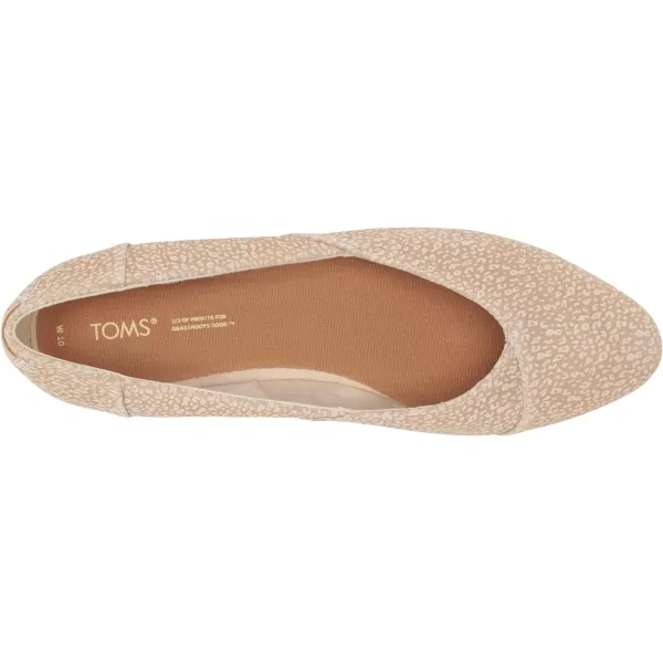 TOMS Womens Jutti Neat Slip On Flats Casual  WhiteNatural Mini Leopard Print