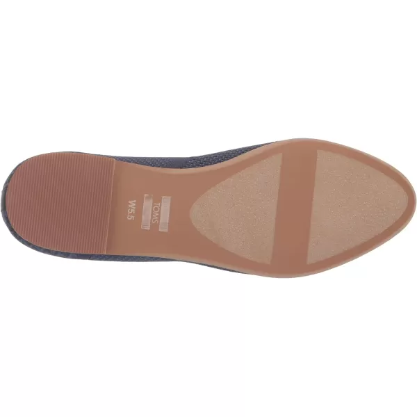 TOMS Womens Jutti Neat Slip On Flats Casual  WhiteNavy Repreve Knit