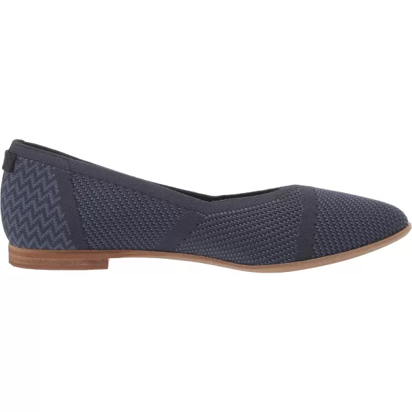 TOMS Womens Jutti Neat Slip On Flats Casual  WhiteNavy Repreve Knit