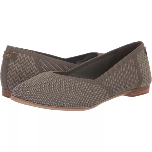 TOMS Womens Jutti Neat Slip On Flats Casual  WhiteOlive Night Repreve Knit