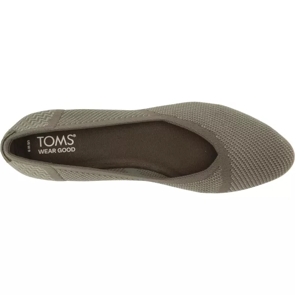 TOMS Womens Jutti Neat Slip On Flats Casual  WhiteOlive Night Repreve Knit