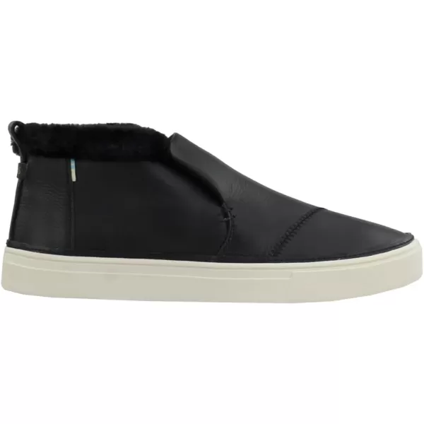 TOMS Womens Paxton SneakerBlack LeatherFaux Fur