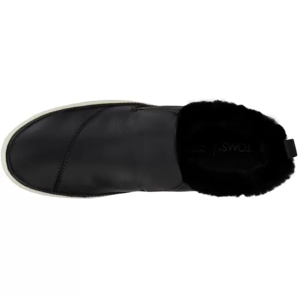TOMS Womens Paxton SneakerBlack LeatherFaux Fur