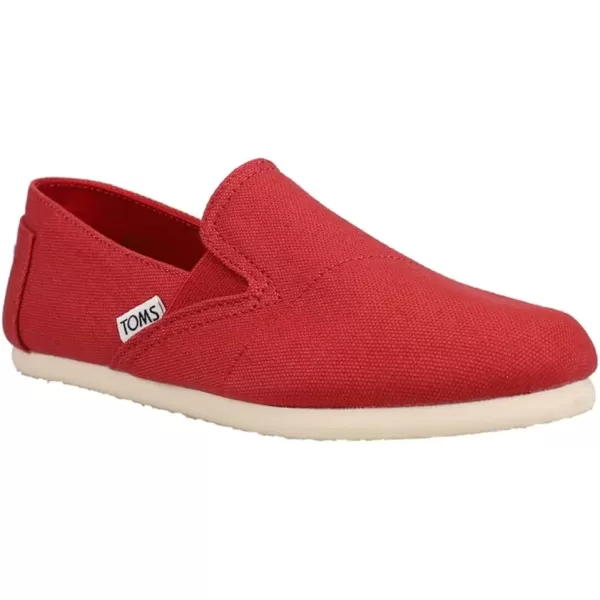 TOMS Womens Redondo Slip On Flats Casual  RedRed