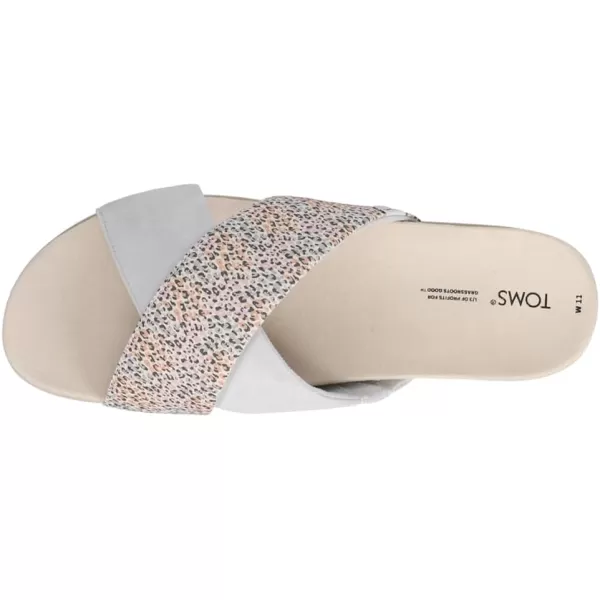 TOMS Womens Savanna SlidePastel Multi Mini Leopard Print