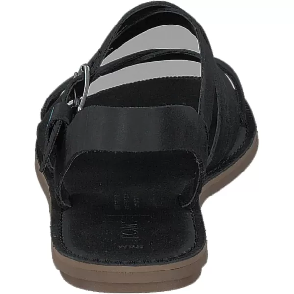 TOMS Womens Sicily Slingback SandalBlack Leather