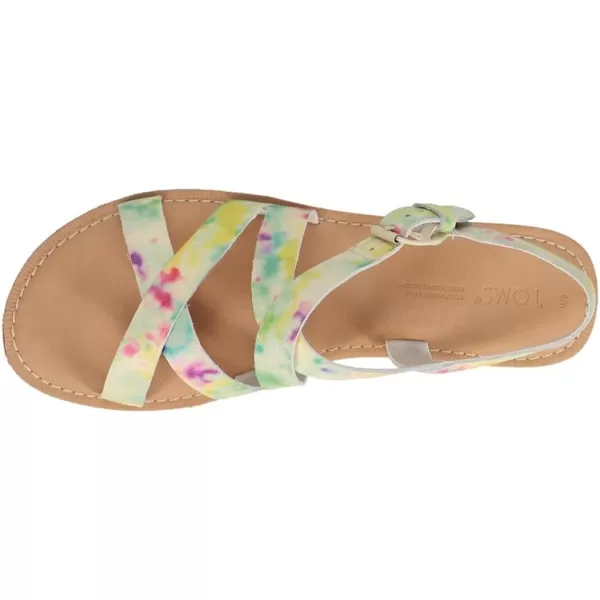 TOMS Womens Sicily Slingback SandalMulti Tie Dye Embossed Leather