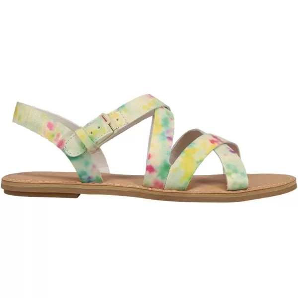 TOMS Womens Sicily Slingback SandalMulti Tie Dye Embossed Leather