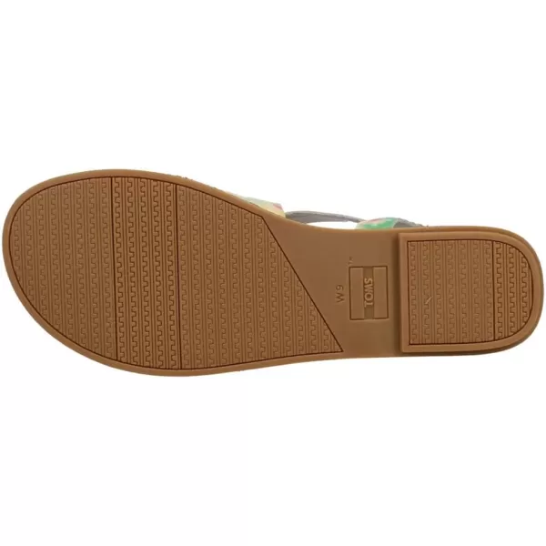 TOMS Womens Sicily Slingback SandalMulti Tie Dye Embossed Leather