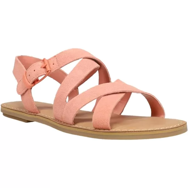 TOMS Womens Sicily Slingback SandalPeach Pink Suede
