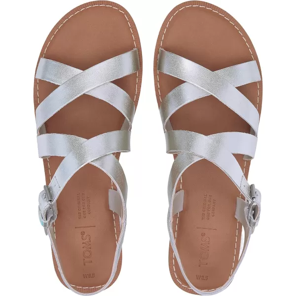 TOMS Womens Sicily Slingback SandalSilver