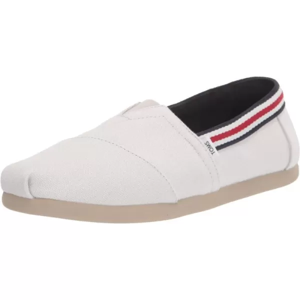 TOMS Mens Alpargata  BlackCloud Grey Washed Canvas Stripe Trim