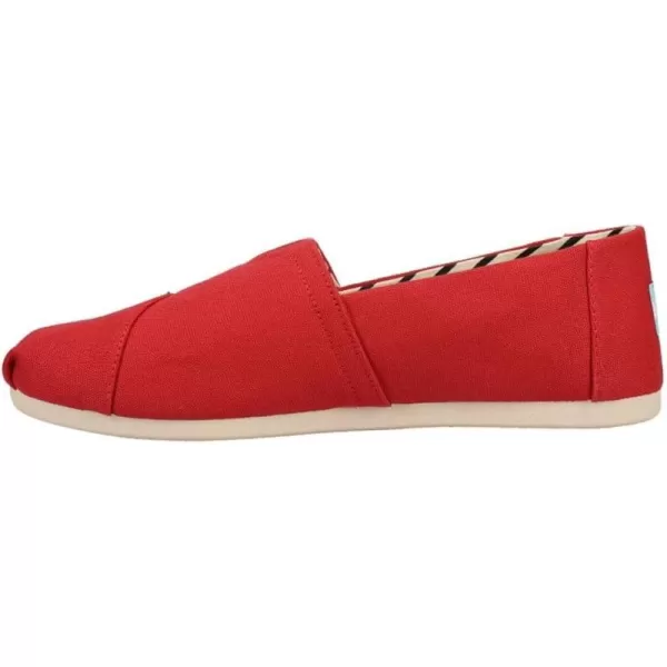 TOMS Mens Alpargata  BlackRed Recycled Cotton Canvas