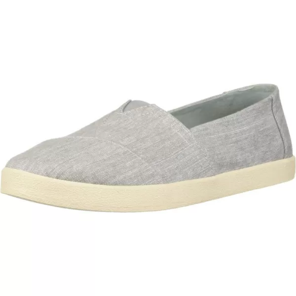 TOMS Womens Avalon Leopard Slip On Sneakers Shoes Casual  GreyDrizzle Grey Micro Crosshatch Fabric