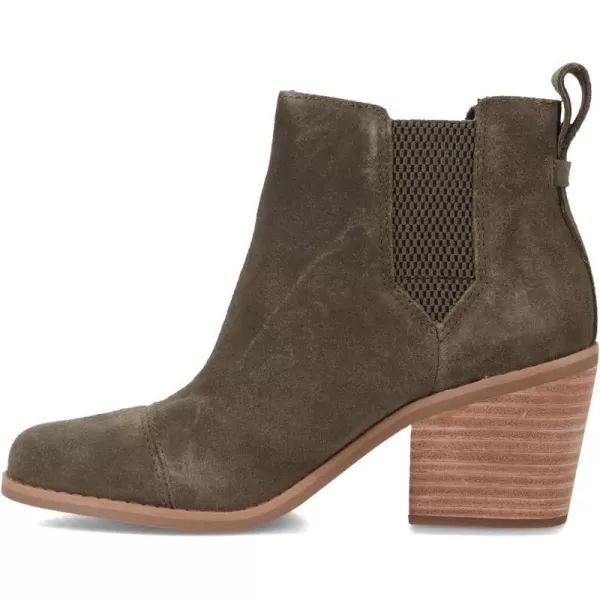 TOMS Womens Everly Pull On Casual Boots Ankle Mid Heel 23  BrownBrown