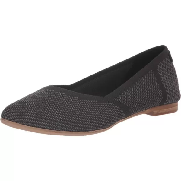 TOMS Womens Jutti Neat Slip On Flats Casual  WhiteBlack Repreve Knit