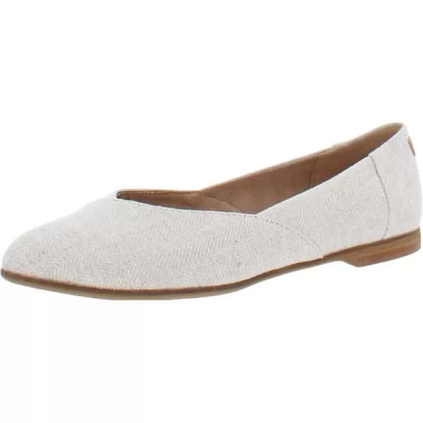 TOMS Womens Jutti Neat Slip On Flats Casual  WhiteNatural