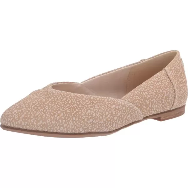 TOMS Womens Jutti Neat Slip On Flats Casual  WhiteNatural Mini Leopard Print
