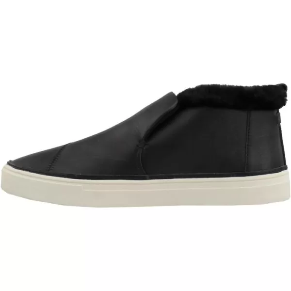 TOMS Womens Paxton SneakerBlack LeatherFaux Fur