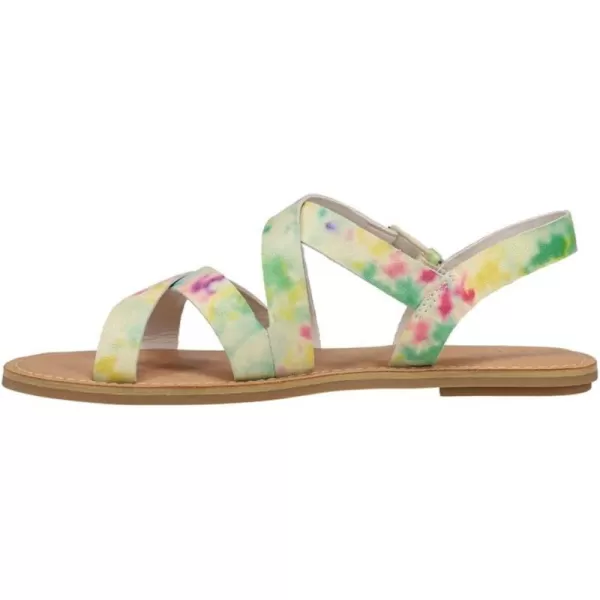 TOMS Womens Sicily Slingback SandalMulti Tie Dye Embossed Leather