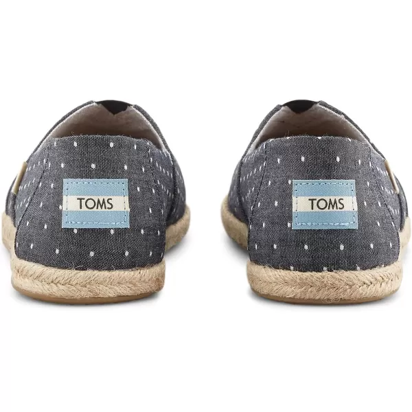 TOMS Mens Alpargata 30 SlipOn ShoeBlack Dot Chambray